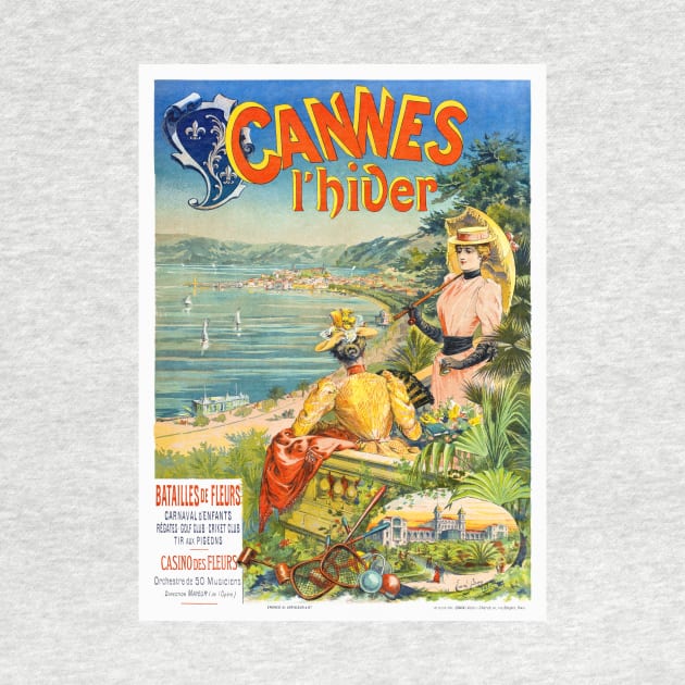 Vintage Travel Poster France Cannes l'hiver by vintagetreasure